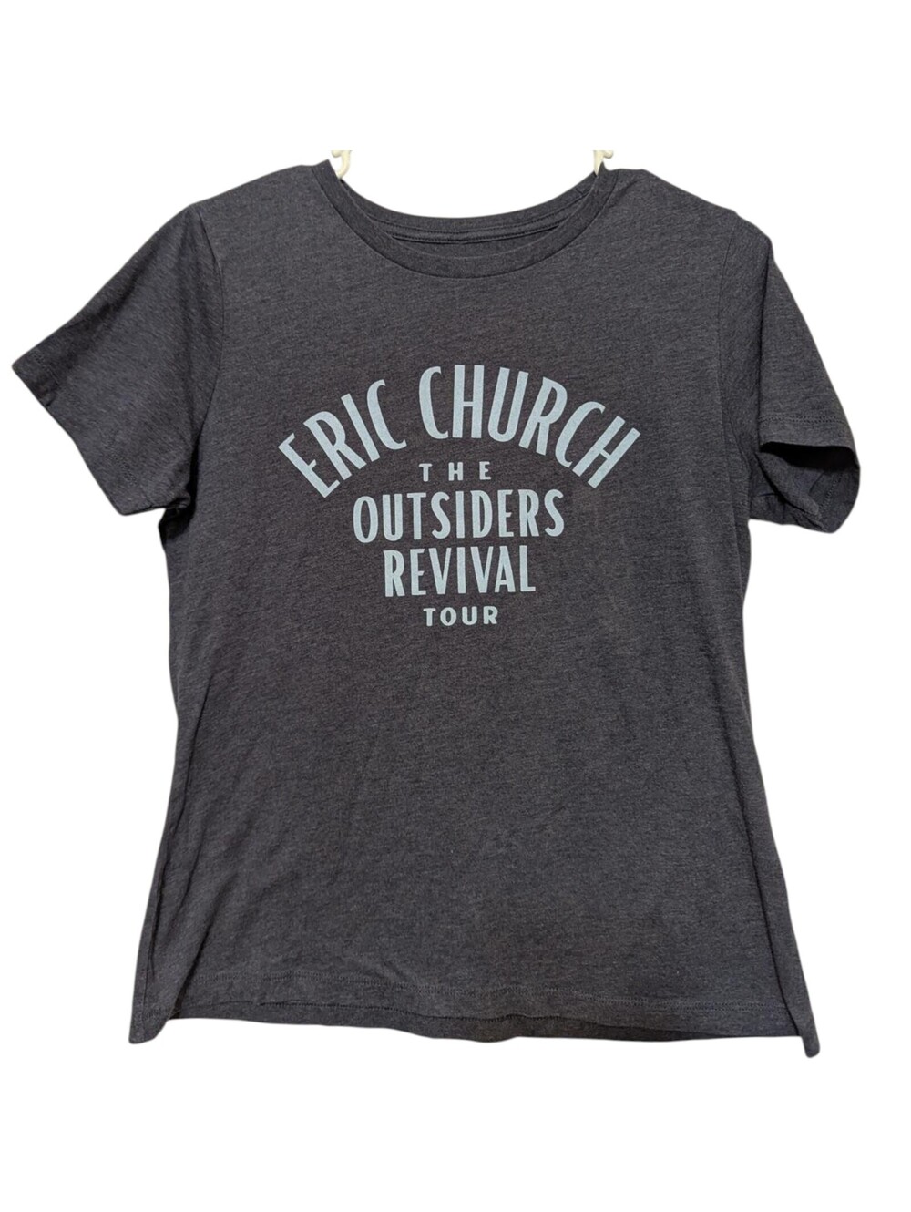 Eric Church Shirt Womens Medium Gray The Outsiders Revival Tour Country Band Tee